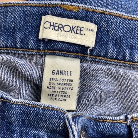 VINTAGE CHEROKEE High Waist Stretchy Ankle Jeans 6 Mom Jeans Casual Retro - Picture 6 of 7